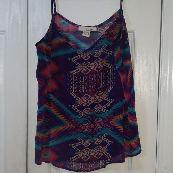 Sans Souci sleeveless Aztec print top Sz XL - Picture 2 of 4